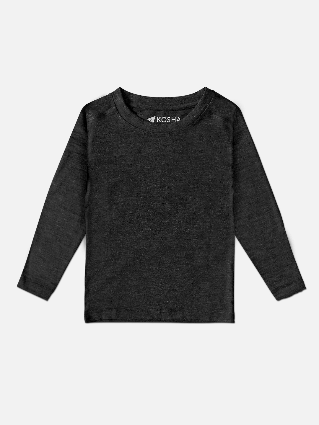 Charcoal Merino Wool and Bamboo Full Sleeves Thermal Top| Unisex 